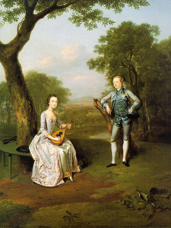 Arthur Devis Sir Nathaniel and Lady Caroline Curzon Sweden oil painting art